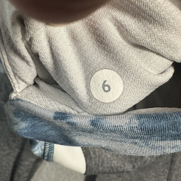 Lululemon Inspire Leggings II Mesh Panels Size 6 Heathered Grey Sea Side Zip - Picture 2 of 9